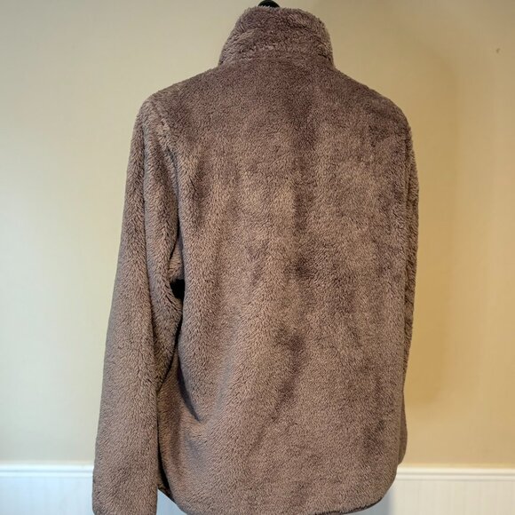 UNIQLO Womens' Fluffy Yarn Fleece Full-Zip Jacket | Color: "36 Brown" | XL - Picture 2 of 8